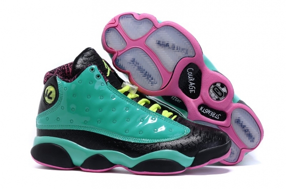 Air Jordan 13 Vert Noir Rose