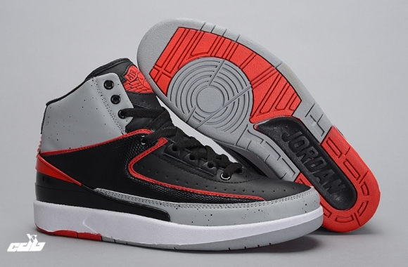 Air Jordan 2 Gris Noir Rouge