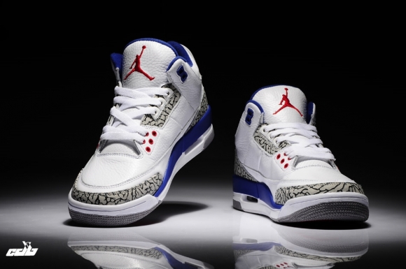 Air Jordan 3 Blanc Bleu Rouge