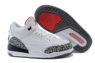 Air Jordan 3 Blanc Gris Enfant