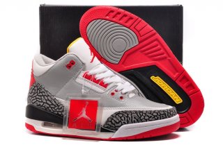 Air Jordan 3 Blanc Gris Noir Rouge