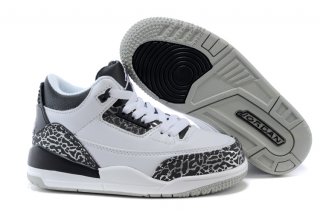 Air Jordan 3 Blanc Noir Enfant
