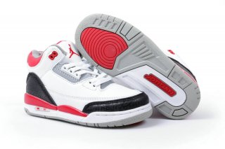 Air Jordan 3 Blanc Noir Rouge Enfant