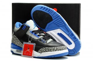 Air Jordan 3 Bleu Blanc Gris