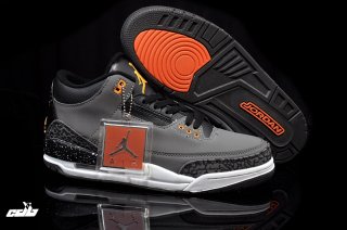 Air Jordan 3 Gris Noir Orange