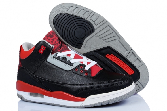 Air Jordan 3 Noir Rouge Blanc