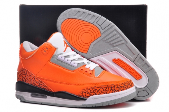 Air Jordan 3 Orange Gris