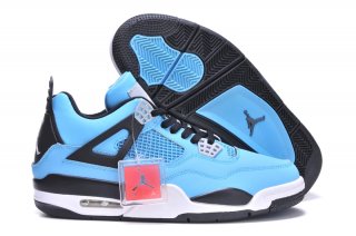 Air Jordan 4 Bleu Noir Blanc