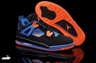 Air Jordan 4 Bleu Noir Orange Enfant