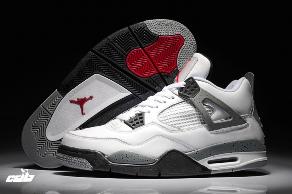 Air Jordan 4 Gris Blanc