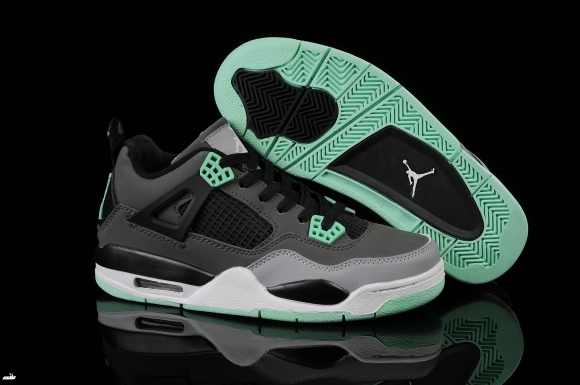 Air Jordan 4 Gris Fluorescent Vert