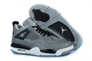 Air Jordan 4 Gris Noir Blanc