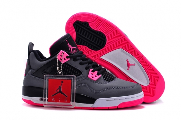 Air Jordan 4 Gris Noir Rose