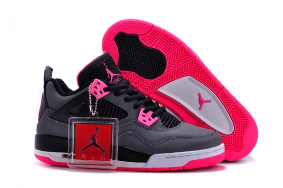 Air Jordan 4 Gris Noir Rose