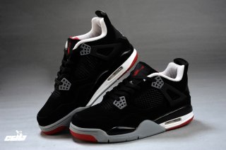 Air Jordan 4 Gris Noir Rouge