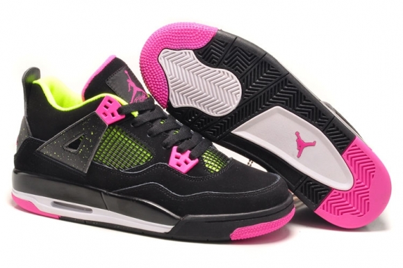 Air Jordan 4 Gris Vert Rose