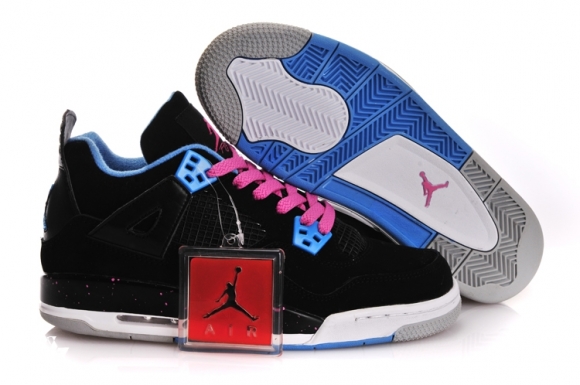 Air Jordan 4 Noir Bleu Rose