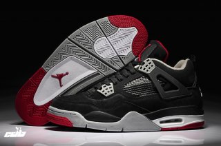 Air Jordan 4 Noir Gris Blanc Rouge