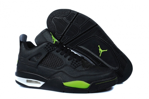 Air Jordan 4 Noir Vert Blanc