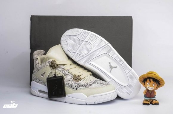 Air Jordan 4 Or Blanc