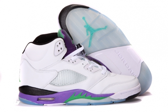 Air Jordan 5 Blanc Noir Pourpre