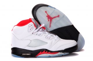 Air Jordan 5 Blanc Noir Rouge