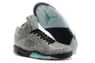 Air Jordan 5 Blanc Noir Vert