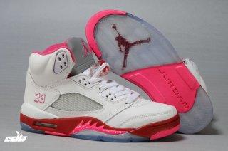 Air Jordan 5 Blanc Rouge Gris