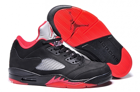 Air Jordan 5 Gris Noir Rouge