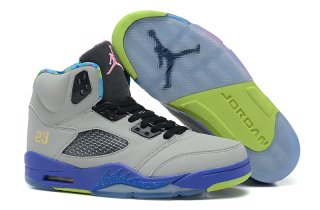 Air Jordan 5 Gris Pourpre Rose Jaune