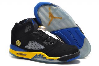 Air Jordan 5 Jaune Bleu Noir