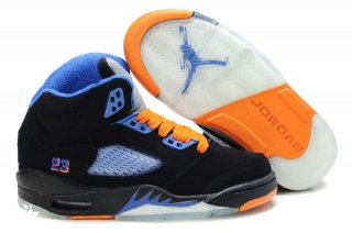 Air Jordan 5 Noir Bleu Orange Enfant