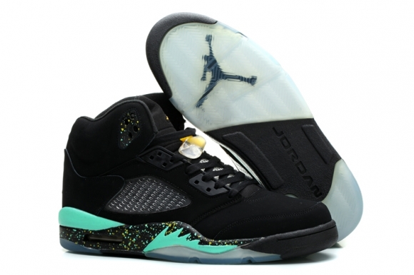 Air Jordan 5 Noir Jaune Vert