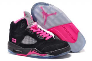 Air Jordan 5 Noir Rose Gris