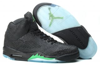 Air Jordan 5 Noir Vert Bleu