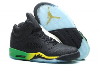 Air Jordan 5 Noir Vert Jaune