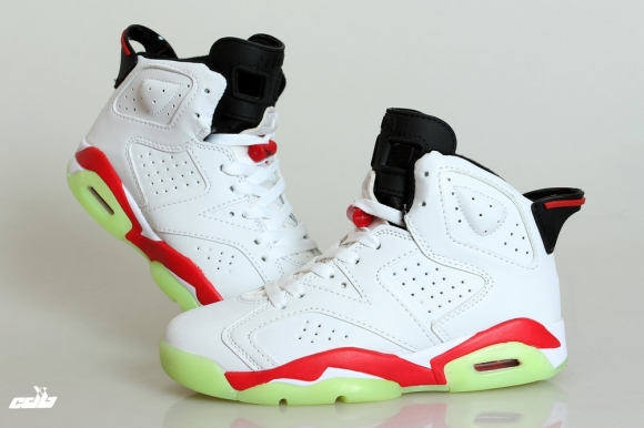 Air Jordan 6 Blanc Fluorescent Vert