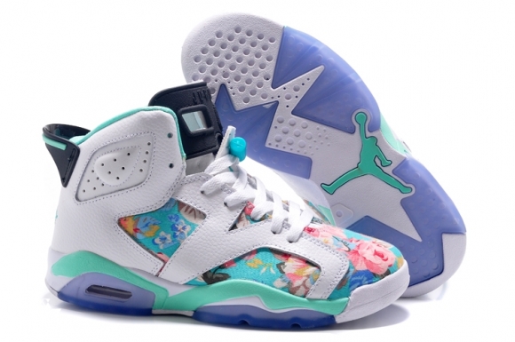 Air Jordan 6 Blanc Vert Pourpre