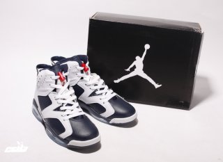 Air Jordan 6 Foncé Bleu Blanc