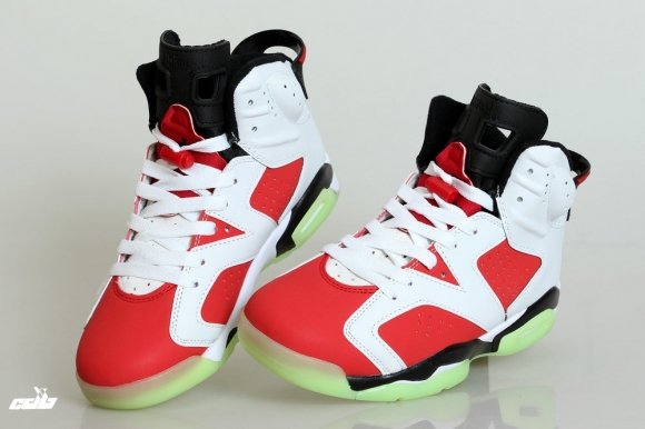 Air Jordan 6 Rouge Blanc Fluorescent Vert