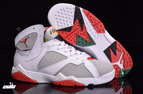 Air Jordan 7 Blanc Gris Vert Orange