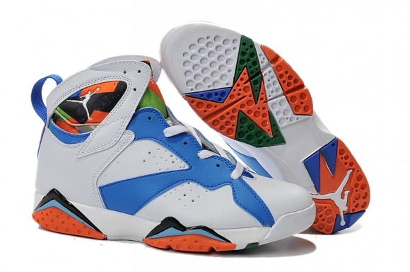 Air Jordan 7 Blanc Orange Bleu