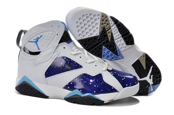 Air Jordan 7 Foncé Bleu Noir Blanc