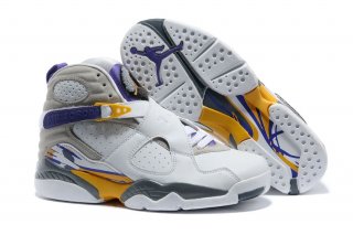 Air Jordan 8 Blanc Gris Jaune