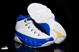 Air Jordan 9 Blanc Bleu Jaune