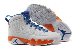 Air Jordan 9 Blanc Bleu Orange