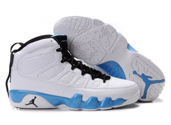 Air Jordan 9 Blanc Noir Bleu