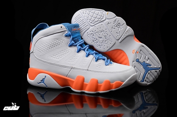 Air Jordan 9 Blanc Orange Bleu