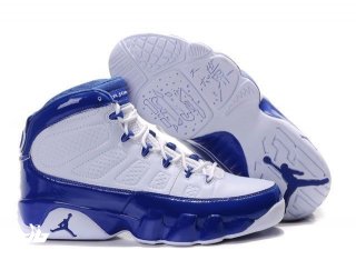 Air Jordan 9 Foncé Bleu Blanc