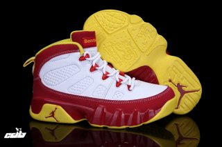 Air Jordan 9 Rouge Blanc Jaune Enfant